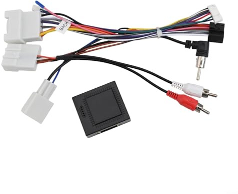 Auto Radio Stromkabel Harness Adapter mit CANBUS Decoder Box für Android für NAVI System, Kompatibel mit für TOYOTA Fahrzeugen, 12V Steckverbinder Kabelbaum zur direkten Installation, Schwarz