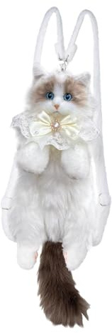 IOIUSKKU Exceptional Plush Cat Baby Backpack Cute Plush Young Fashion Enthusiasts And Gift Ideas Meeting Functional Needs While Showcasing Personal Outfit