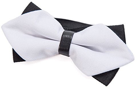 DonDon spitze Herren Fliege Schleife im Retro Look mit Haken gebunden vorgebunden und längenverstellbar