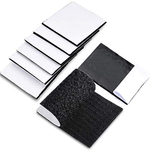TEUVO 6 Paare Klettband Selbstklebend, 11CM Breit und 15CM Lang Klettverschluss Selbstklebend für Handwerk, Heim- und Büroanwendungen von Befestigen, Montieren und Aufhängen
