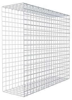 GABIONA Anbau-Gabione Typ2 eckig, Maschenweite 5 x 5 cm, Tiefe 30 cm, Gabione 100 x 90 x 30 cm (L x H x T), C-Ring