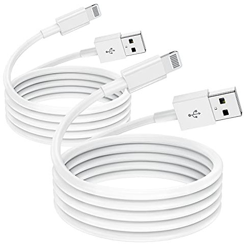 (Apple MFi Certificado) 2 Pack 1m Cable Cargador, Carga Rapida para Apple iPhone12 / 12mini / iPhone 11/11 Pro / 11 Pro Max/X/XS/XR/XS Max / 8/8 Plus iPad Airpods