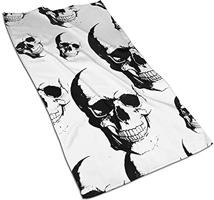 FFLSDR Badetuch Totenkopf Draw Strandtuch Ultra Soft Gym Handtücher Home Outdoor Waschlappen Gesichtstuch 40 X 70 cm