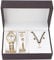 YUYTE Damen Armbanduhr Armband Schmuck Set, Damen Schmuckset Uhrenarmband Halskette, Rose Gold und Gold für Frauen Mädchen Quarzuhr für Weihnachten Bracelet Jewelry Set (Gold)