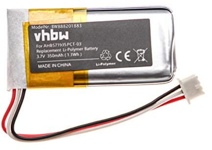 vhbw Akku Ersatz für Sennheiser AHB571935PCT-03, 586477, 573695 für Stereoverstärker, HiFi-Verstärker (350 mAh, 3,7 V, Li-Polymer)