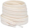 Stepace 2 Paia Lacci Piatti in 100% Cotone (largi 8 mm) Stringhe per Scarpe da Ginnastica, Scarpe da Lavoro, Scarpe Sportive, Scarpe da Corsa Beige 120