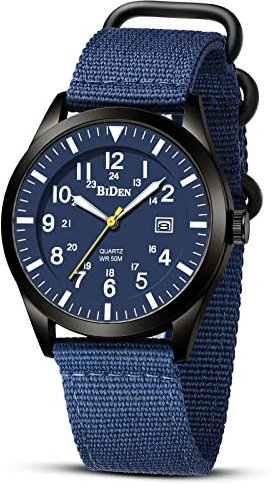 HANPOSH Herren Uhr Uhren Herren Militär Armbanduhr 12/24 Stunden Tactical Armee Uhren 3ATM Wasserdicht Uhren Männer Outdoor Sport Quarzuhr mit Datum