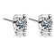 Ohrstecker Damen Modeschmuck, Frauen Schmuck Ohrringe Eleganter Stil mit 4 Krallen Zirkonia Silber Versilbert