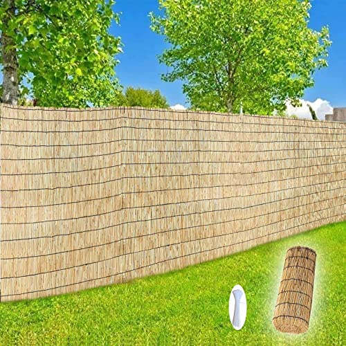 HSPLXYT Rouleaux de clôture en bambou naturel, panneaux de clôture d'intimité, clôture en roseau, 0,5 à 1,4 m de haut, pour jardin, terrasse
