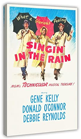 HDTS Klassisches Filmposter Singin in the Rain, Leinwand, Poster, Schlafzimmer, Dekoration, Sport, Landschaft, Büro, Raumdekoration, Geschenkrahmen: 30 x 45 cm