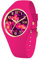 ICE-WATCH - Ice Flower Fuschia Blossom - Montre Rose pour Femme avec Bracelet en Silicone - 021738 (Small +)