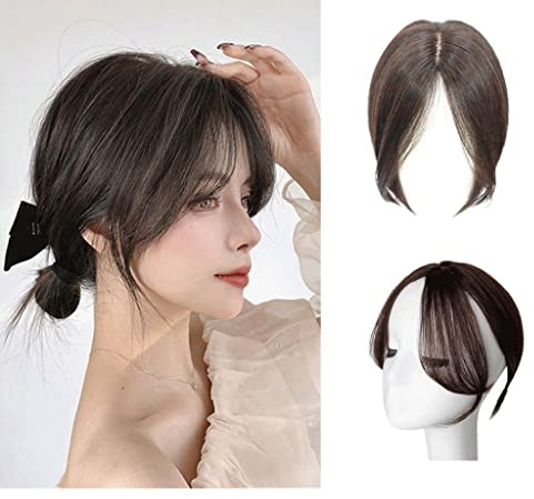 KIWZXKA Topper Mittelseitenteil Echthaar, 11 Zoll Haartopper for Frauen, Echtes Echthaar Ohne Pony, for Frauen Mit Dünner Werdendem Haar Top-Haarteile (Color : Light Brown)