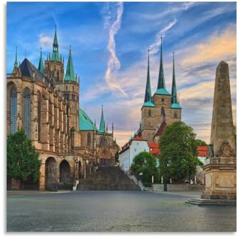 Dom von Erfurt, 1000 Teile Puzzle für Erwachsene und Kinder - Schwieriges Klassisches Puzzle für Überraschungs-Geburtstag, Familie, Heimdekoration (38x26cm) - 218