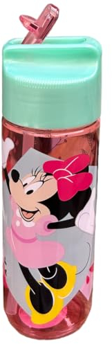 CARTOON Borraccia in tritan ecozen Minnie Disney bottiglia per bambini 540 ml con beccuccio ripiegabile