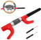 I LITTON Bloccasterzo per auto rosso, dispositivo antifurto, resistente, serratura a combinazione per volante auto, regolabile, ad alta sicurezza, antifurto, per auto, camper, furgoni, rosso