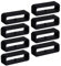 Lingito- Protectores de banda mágica | Correas de seguridad para relojes inteligentes de color negro | Fabricadas para Fitbit Charge, Charge HR, Garmin Vivofit, Disney Magic Band 2.0 y más (negro, paq
