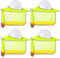 Elsjoy 4 Pack Hard Hat Sun Shade, Full Brim Hard Hat Sun Shield Neck Cover Protector with Reflective Strip, High Visibility Mesh Sun Visor for Hard Hat Accessories