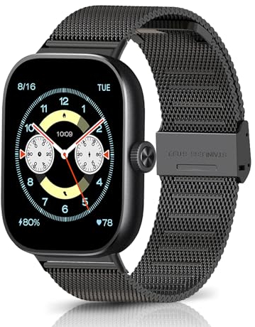 KoGiio Armband für Xiaomi Redmi Watch 5/Xiaomi Redmi Watch 4/Xiaomi Smart Band 9 Pro/Smart Band 8 Pro, Männer und Frauen Atmungsaktiv Ersatzarmband, Gewebte Edelstahl Mesh Metall Uhrenarmband