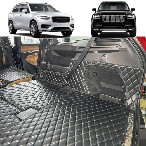 7DEEKEI Kofferraumwanne für Volvo XC90 2016–2024 (7-Sitzer) Kofferraummatte | Kofferraumabdeckung