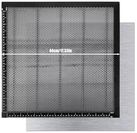 Tavolo da Lavoro a Nido d'Ape 440x440 mm, Letto Laser a Nido d'Ape con Piastra in Alluminio Pannello di Lavoro a Nido d'Ape Rapida Dissipazione del Calore per Incisori Laser