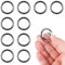 Gjinxi 33mm Heavy Duty Metal Ring,Runder Feders Karabiner,Edelstahl O-Ringe,Rundringe,Sprung Ringe für Gürtel,Hardware/Taschen/Ringe/Handarbeit/DIY-Zubehör(Schwarz,10 Stück)