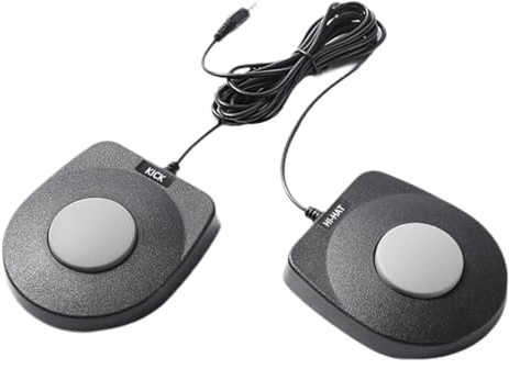 Perfeclan Kompaktes Sustain-Pedal, Drum-Set-Pedal, rutschfestes digitales Drum-Pedal, Musikinstrumententeile, Klaviertastatur-Pedal für MIDI-, 3.5 Schnittstelle Doppel