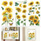 INFUNLY 3 Bogen Sonnenblumen Abziehbilder Zum Basteln Insgesamt 6x12 Blumen Abziehbilder Zum Aufreiben von Möbeln Florale Abziehbilder Zum Aufreiben Wasserfest Für Holz Glas Scrapbook DIY Papier Heim