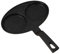 Fenteer Padella Antiaderente Padella per Friggere Le Uova Teglia da Forno Pentola per Bistecche Accessori per Cucinare Pentola Scaldaburro Accessori Pratici P, Nero, 2 Fori