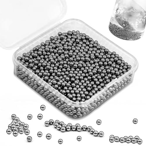 FLEXNOVA Lot de 1600 perles de nettoyage en acier inoxydable de 3 mm pour bouteilles en verre, boules en acier inoxydable, nettoyant pour carafes à décanter, carafes, bouteilles