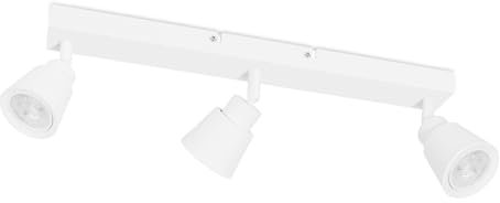 TaFiCo Deckenstrahler LED Innen 3 Flammig - Deckenlampe Strahler Weiß GU10 - Modern Schwenkbar Strahler Deckenleuchte Spot Weiß - Wandstrahler für Wohnzimmer Schlafzimmer Küche - Ohne Leuchtmittel
