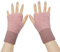 Long Keeper Thermisch Fingerlose Handschuhe Damen Winter Weich Und Flauschig Elastische Halbfinger Handschuhe Armstulpen (Rosa)