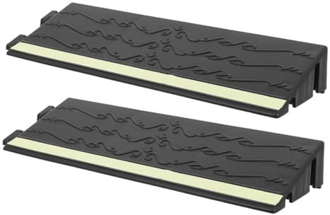 JECOMPRIS 2pcs Plastic Threshold Ramp Mat for Home Doorway Slope Ramp for Sweeping Robot Entry Flooring for Stairs