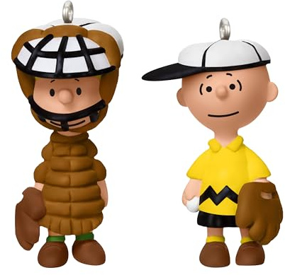 Hallmark Keepsake Mini Christmas Ornaments 2025, The Peanuts Gang Playing Catch, Set of 2, Gifts for Peanuts Fans