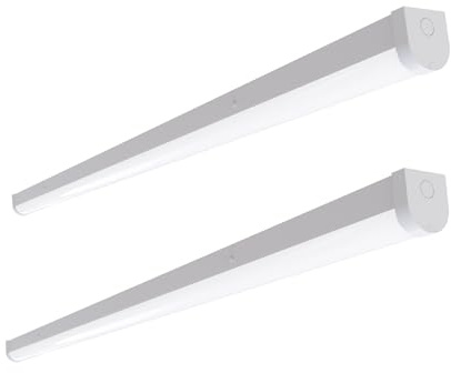 paul russells 5FT LED Batten Light, Switch Wattages 30W/60W - 3600/7200 Lumens, IP20, Warm/Cool/Day White Adjustable CCT 3 Colour, 120 Degree Indoor Ceiling Tube Light Fluorescent Replacement, 2 Pack