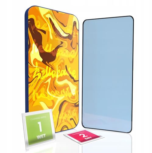 [HelloCase] Hartglas für Display mit Blue Light Filter Apple iPhone 15/15 Pro Schutz 9H, Reduzierung des Blaulichtes, kristallklare Transparenz und einfache Montage für Ihren Komfort und Gesundheit
