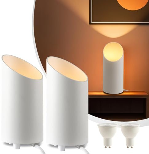 Uplight Spot 2 Stück Weiß, Led Bodenstrahler Mit Fußschalter, Indirekte Beleuchtung Innen Wohnzimmer, 3 Farbtemperaturen Bodenleuchte, Led Gu10 Lampe, 6W 700lm