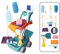 Teorema Giocattoli, Maxi Carro de Limpieza para niños con Escoba de Juguete y recogedor, Juego de Limpieza para niños, Juguete Completo con Accesorios, Escoba Infantil Juego, Altura 51 cm, Juego