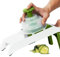 Slicer pour la cuisine, Waffle Fry Cutter pour pommes de terre Vegetage vert multifonctionnel Julienne Shredder, French Fry Maker avec garde de sécurité pour chips, carottes,