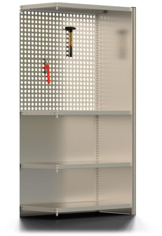REGALWERK Werkstatt Regal - Steckregal - Anbauregal - Seitenwand - Lochwand - 2.000 x 1.005 x 500 mm (HxBxT) - BERT