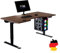 LeetDesk Darkwood Gaming Tisch in Holzoptik - Elektrisch Höhenverstellbarer Schreibtisch - Computertisch - Ergonomisch - Minimalistisch - 160x80 cm