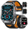 SUNKTA EF17 Montre Connectée Homme avec LED Lampe, 2.13'' Amoled Display Smartwatch, Appel Bluetooth/Podometre/Sommeil/100+ Sportifs/IP68 Waterproof Montre Connectee pour Android iOS, 2 Bracelets