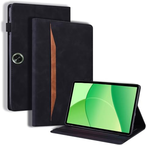 zZjoOoj Étui pour tablette OnePlus Pad Lite/Oppo Pad SE 11, avec porte-stylet, mise en veille/réveil automatique, porte-cartes, support réglable, noir