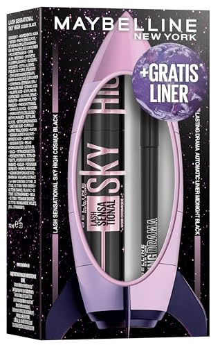 Maybelline New York XMAS Set Sky High Cosmic Black Mascara & Lasting Drama Automatic Eyeliner 10 Black