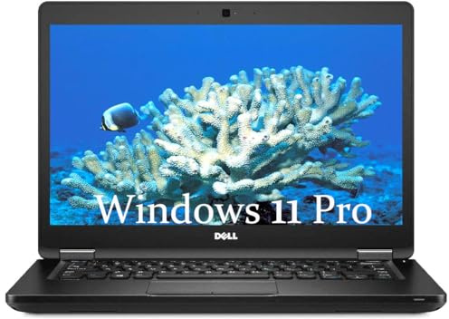 Dell Latitude 5480 Laptop, 14 Zoll Display, Intel Core i5-6300U 2,4 GHz, 8 GB RAM, 256 GB SSD, QWERTY Keyboard, Windows 11 Pro (renewed)