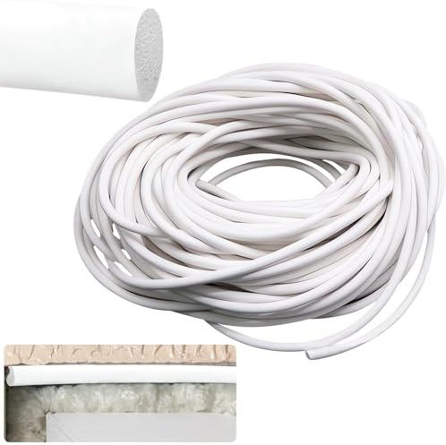 Cordon d'étanchéité rond blanc pour joints de 10 m de diamètre 7 mm | Cordon d'étanchéité rond en silicone pour joints, bandes en mousse, profil de remplissage de joints pour joints de portes et