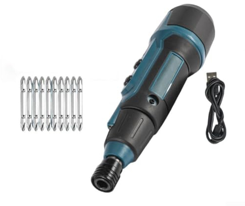 Cordless Electric Screwdriver Set, 3.6V Rechargeable with LED Light