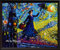 Uhomate Mary Poppins Vincent Van Gogh Sternennacht Poster Home Leinwand Wandkunst Kinderzimmer Dekor Wohnzimmer Wanddekoration A066 (20,3 x 25,4 cm)
