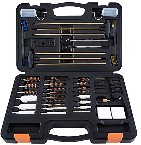 BOOSTEADY Kit di Pulizia per Fucile da Caccia & Pistola .12.20.30.243.280.40.45.357/9mm/.380 Multi-Calibro Spazzole per Alesaggio Jag in Ottone