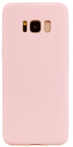 cuzz Kompatibel mit Samsung Galaxy S8 Hülle Case Silikon Schutzhülle Handyhülle,Outdoor Stoßfest Schutzhülle Schmaler Telefonschutz,Staub und Scratch-Stoßfest-Pink