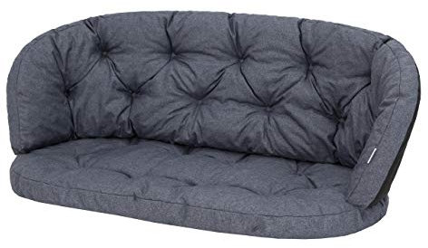 HOBBYGARDEN Stuhlkissen Kissen für Rattansessel Bankkissen Schaukel Gartenkissen Schaukelauflagen Liegekissen Auflagen Kissen Ruheplatz, 106 x 50 cm, Navy Blau